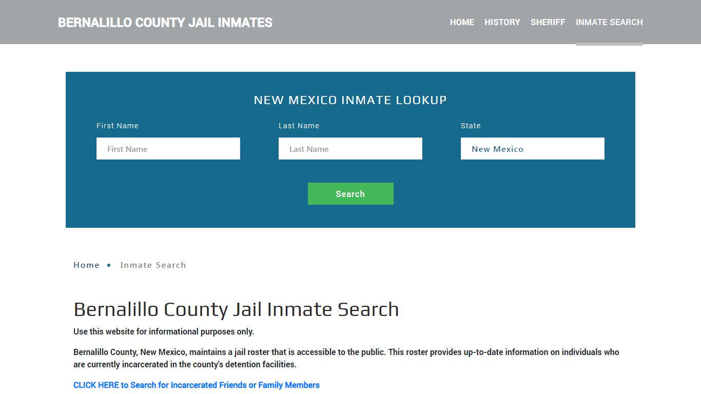 Bernalillo County, NM Detainee Lookup